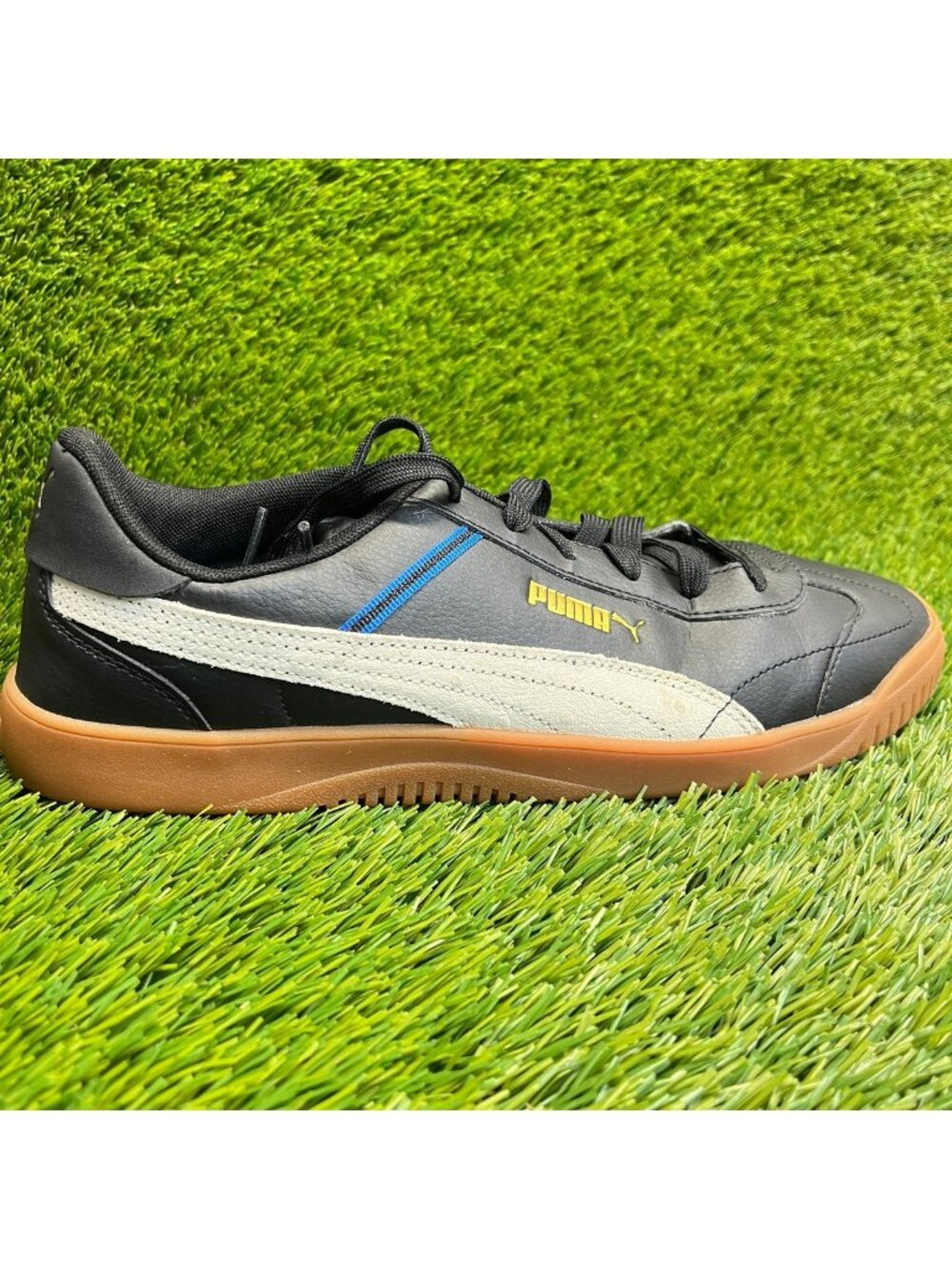 PUMA Club 5V5 Retro Academia Mens Size 10 Black Athletic Leather Shoes Sneakers